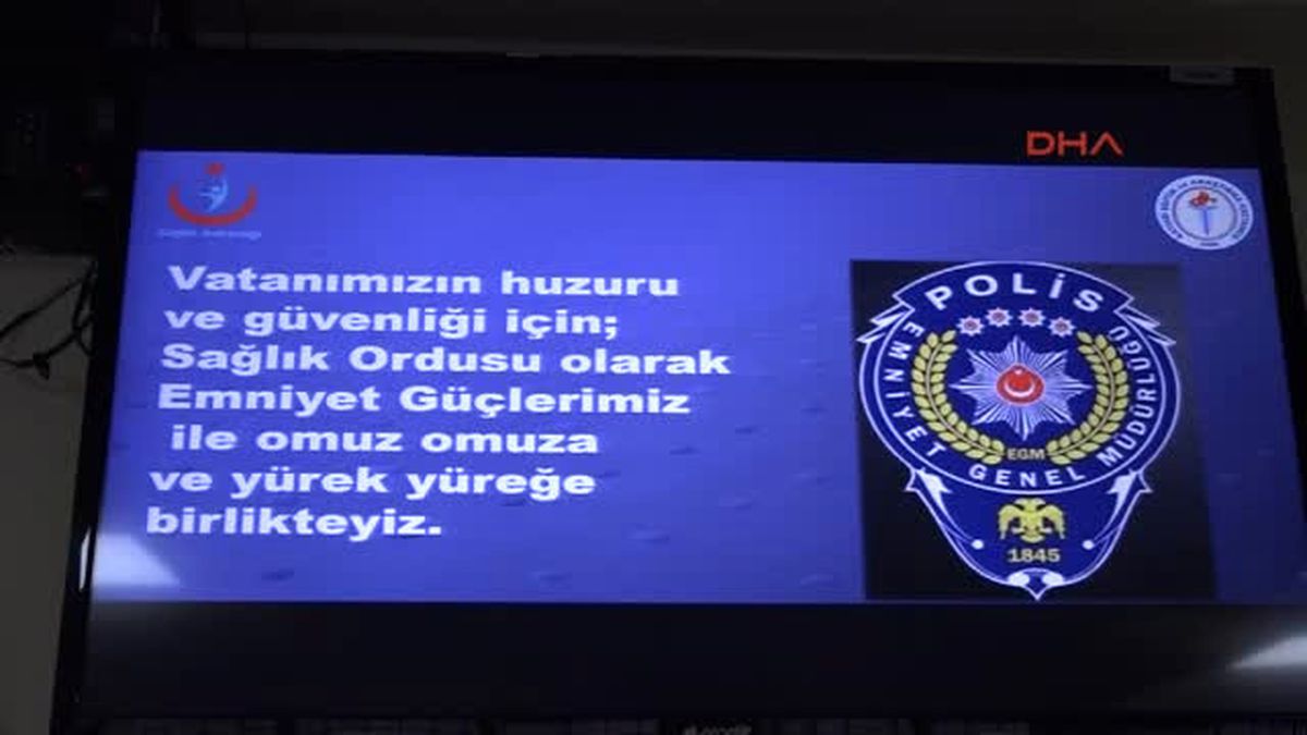Kayseri\'de Devlet Hastaneleri Bilgilendirme Ekranında Terörü Lanetledi