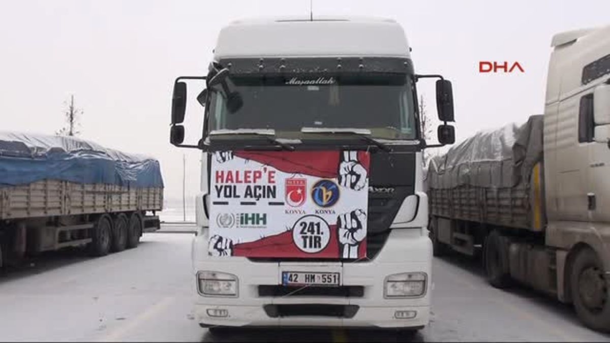 Konya\'dan Halep\'e 60 Tır Yardım