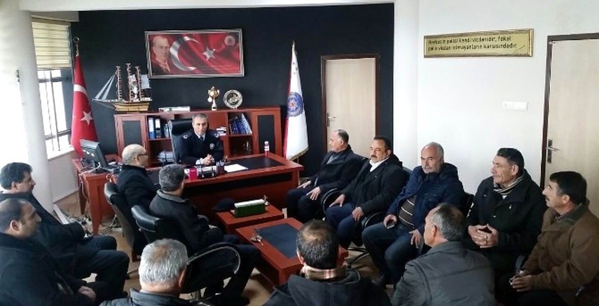 Kulu\'da Muhtarlardan İlçe Emniyet Müdürlüğüne Taziye Ziyareti