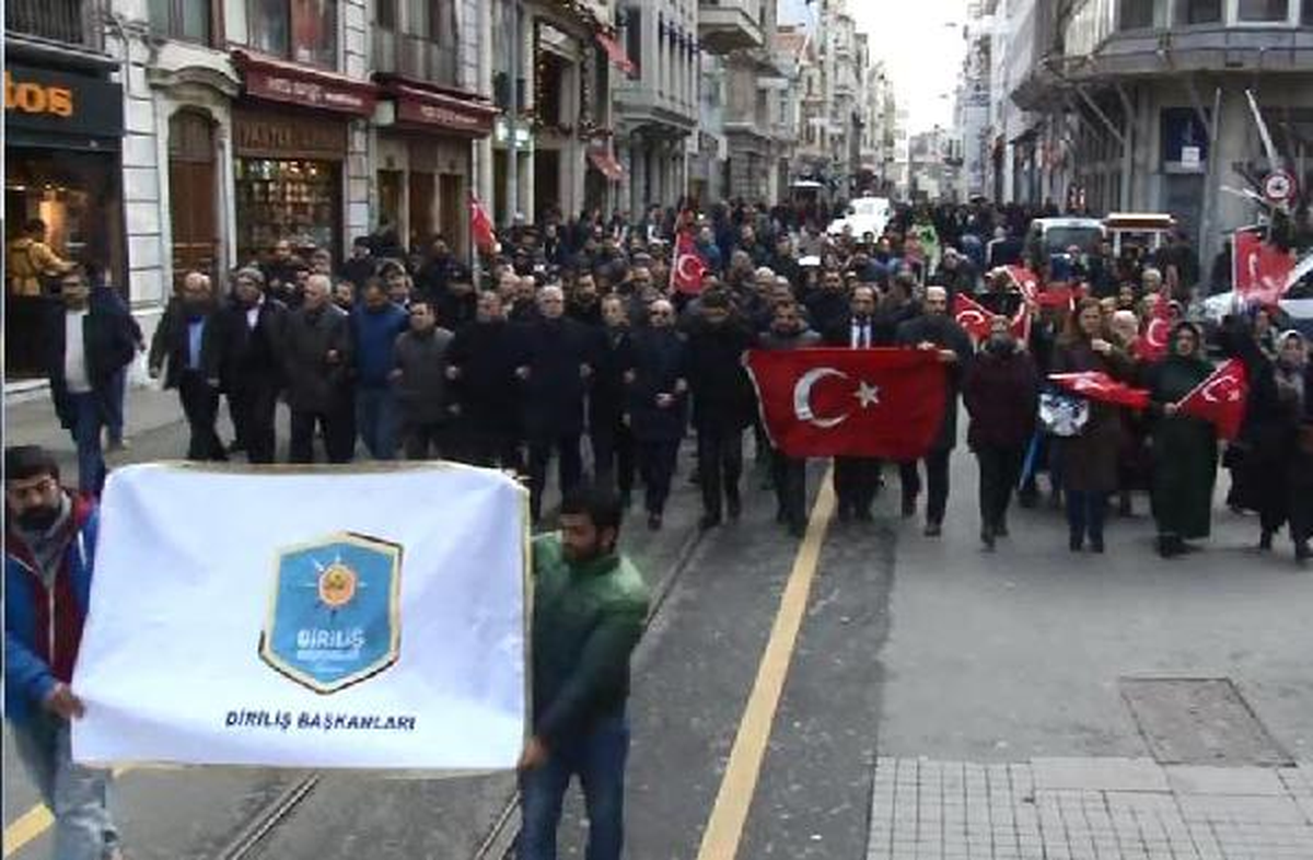 İstiklal Caddesi\'nde Kayseri\'deki Terör Saldırısına Protesto