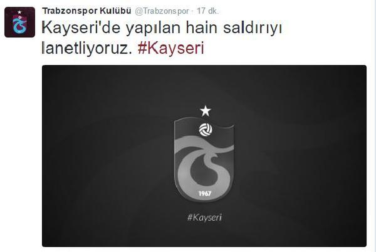 Trabzonspor Terörü Lanetledi