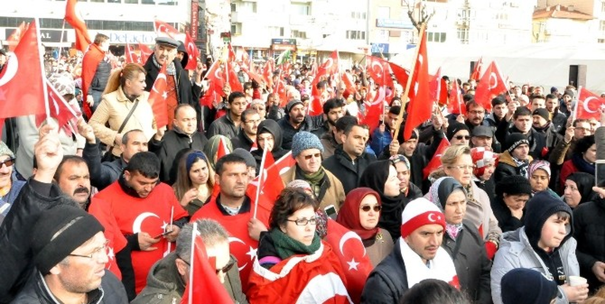 Uşak\'ta Terör Olayları Protesto Edildi