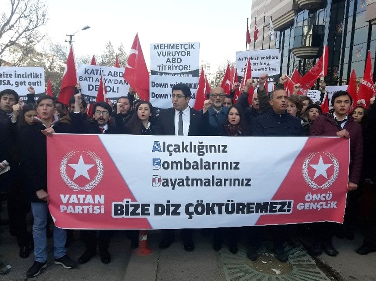 ABD Büyükelçiliği Önünde Kayseri Saldırısı Protesto Edildi