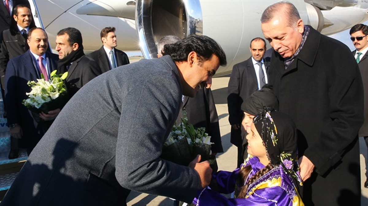 Erdoğan, Katar Emiri\'ni Havaalanında Karşıladı (3)