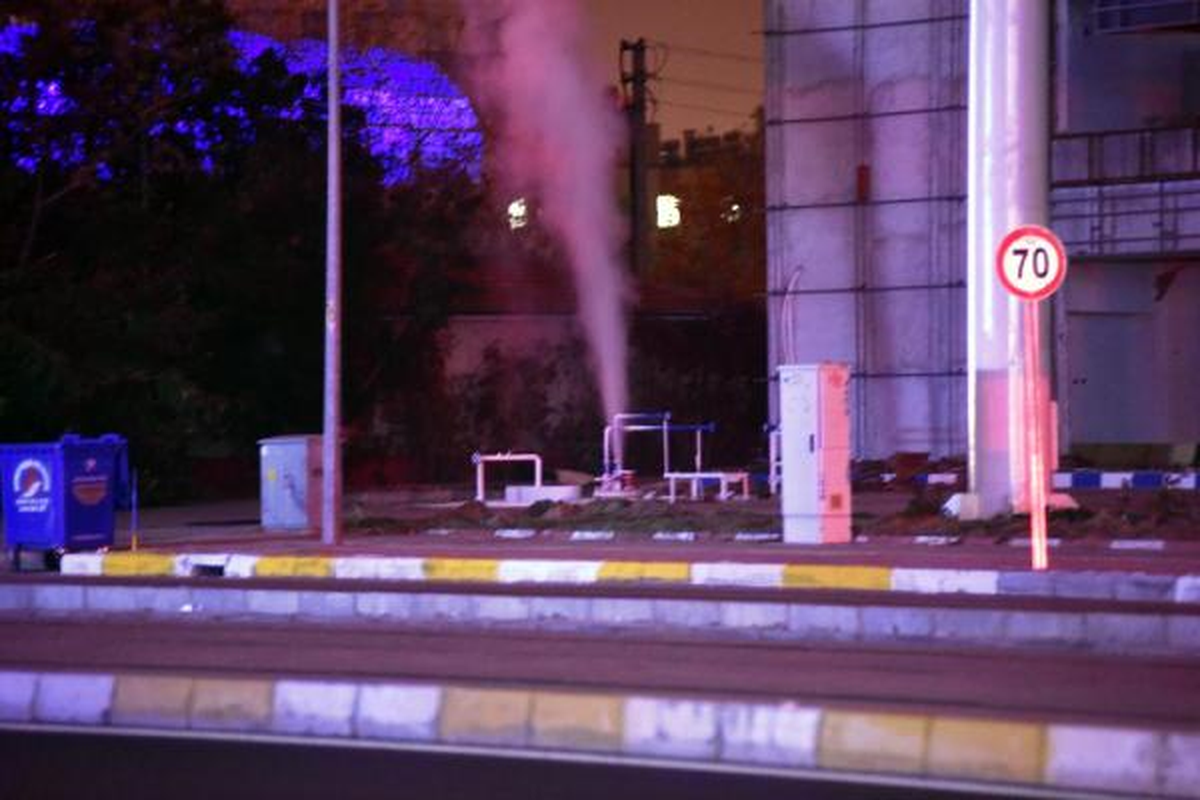 Hırsızların Çalmak İstediği Vana Gevşeyince Gaz Fışkırdı