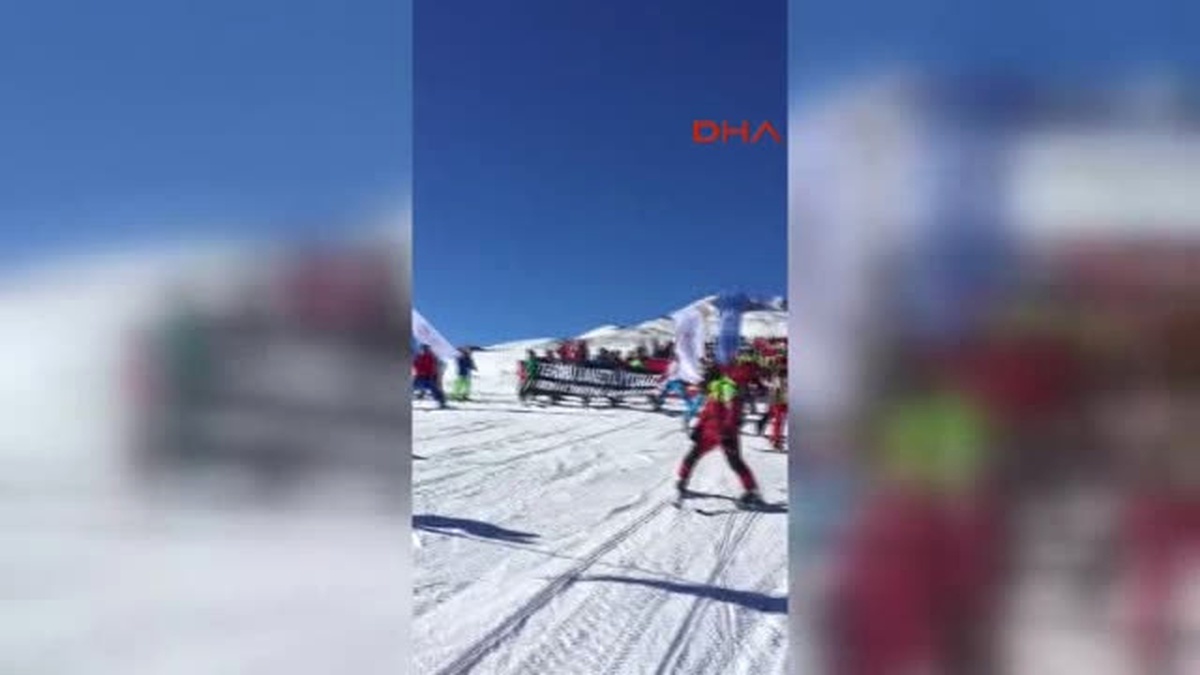 Kayseri - Erciyes Kayak Merkezi\'nde "Teröre Lanet" Kayağı
