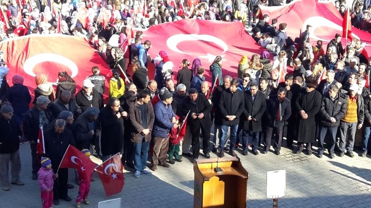 Pazarlar\'da Teröre Lanet Mitingi