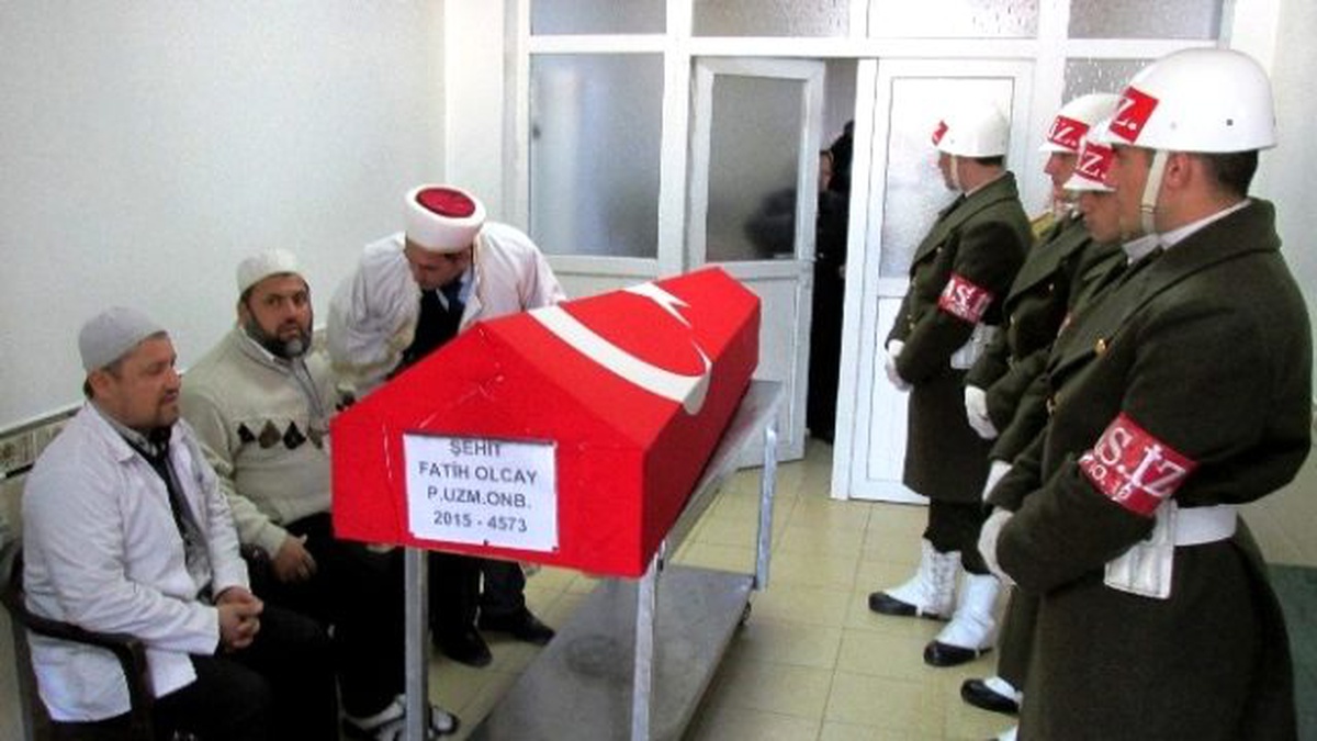 Fırat Kalkanı Harekatı - Şehit Fatih Olcay\'ın Naaşı Memleketinde