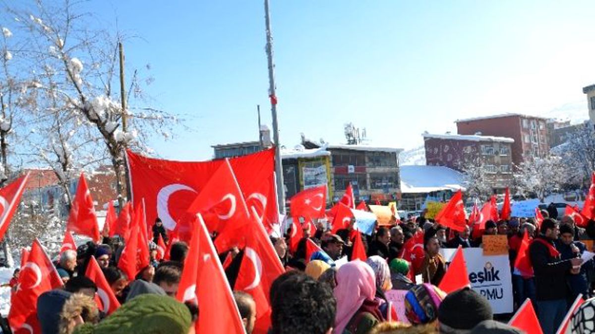 Muş\'ta Teröre Tepki