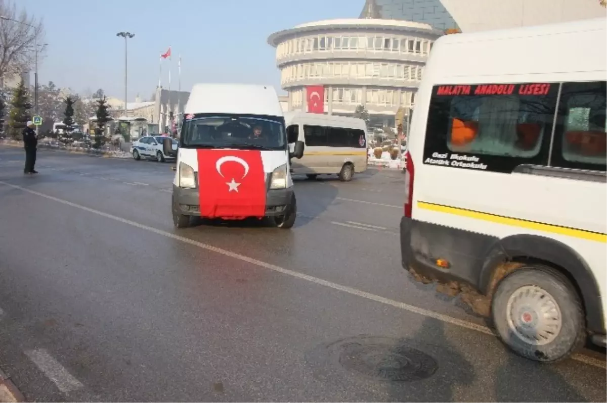 Malatyalı Minibüsçü ve Servisçilerden Teröre Tepki