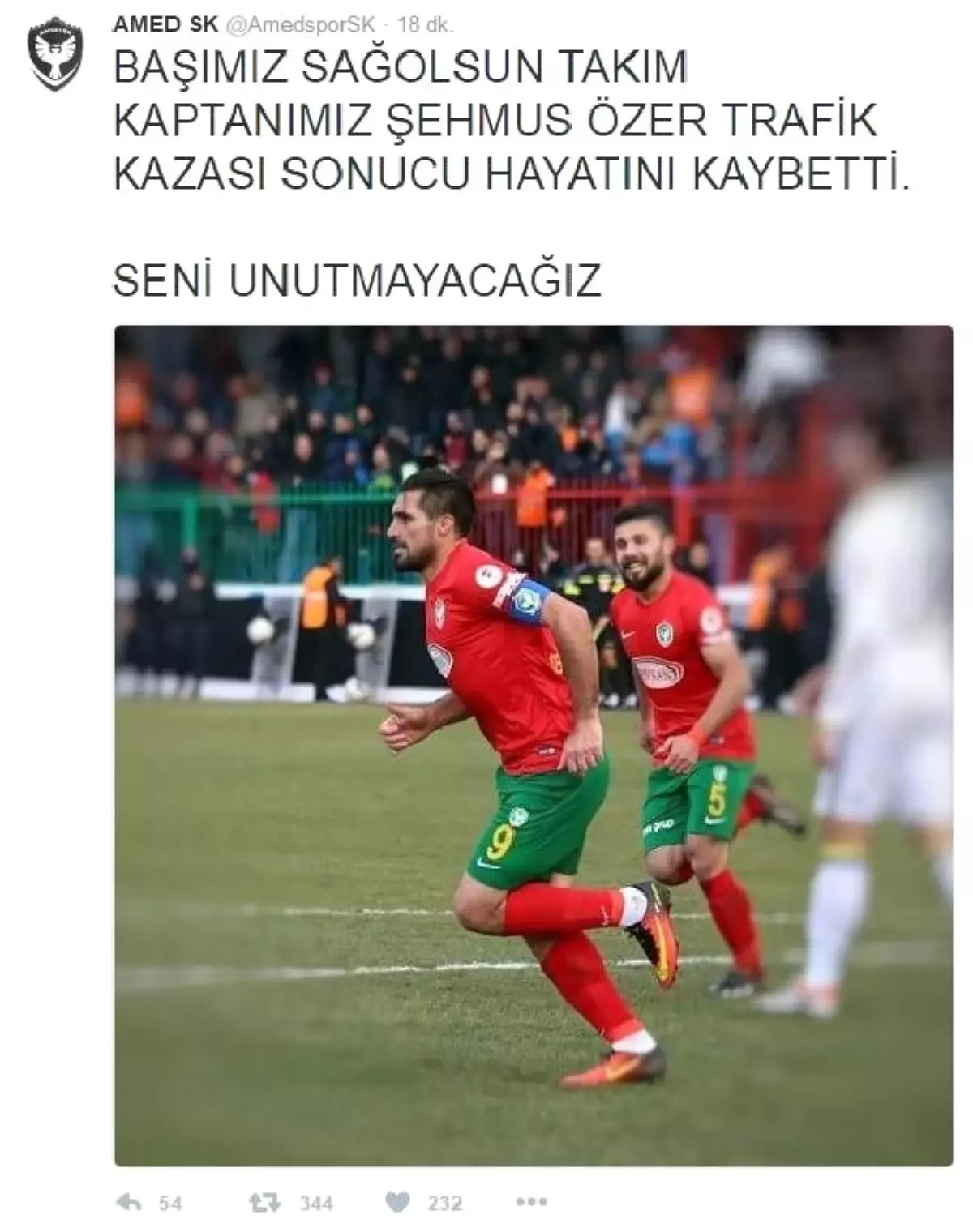 Amedspor Takım Kaptanı Şehmus Özer, Trafik Kazasında Hayatını Kaybetti