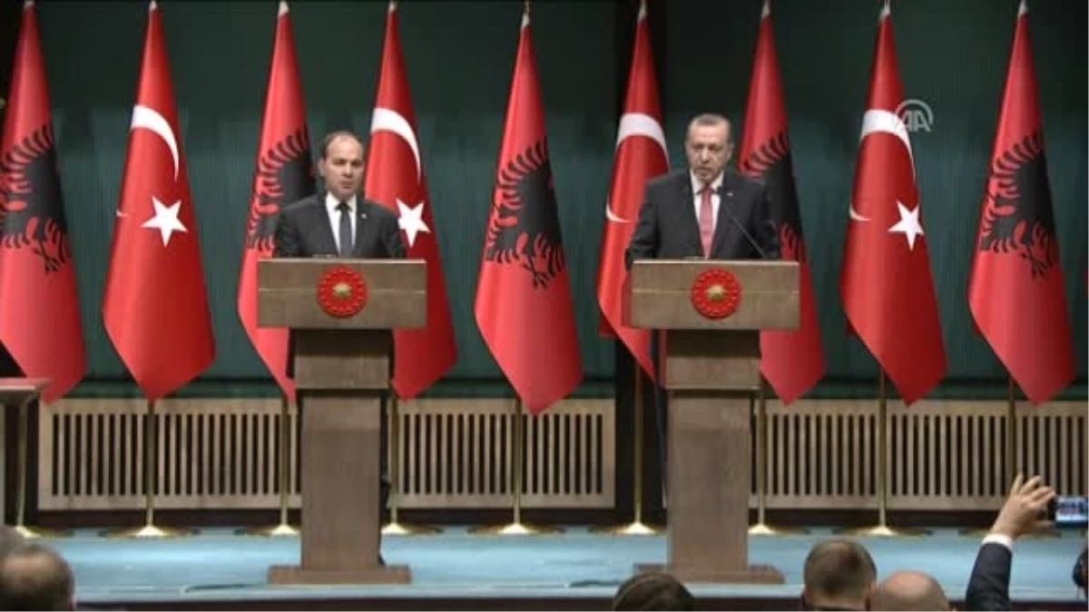 Erdoğan: \'Arnavutluk Topraklarının Türkiye\'ye Tehdit Teşkil Eden Unsurlardan Arındırılması Bizim de...