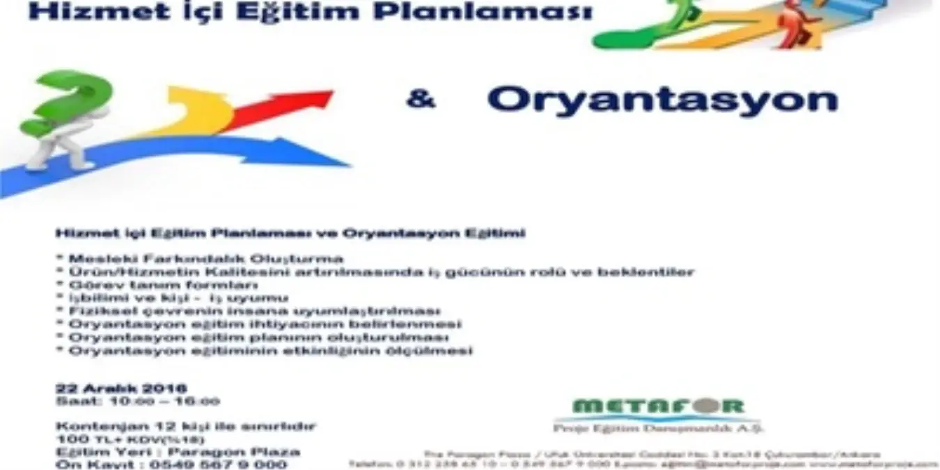 Hizmet İçi Eğitim Planlaması & Oryantasyon