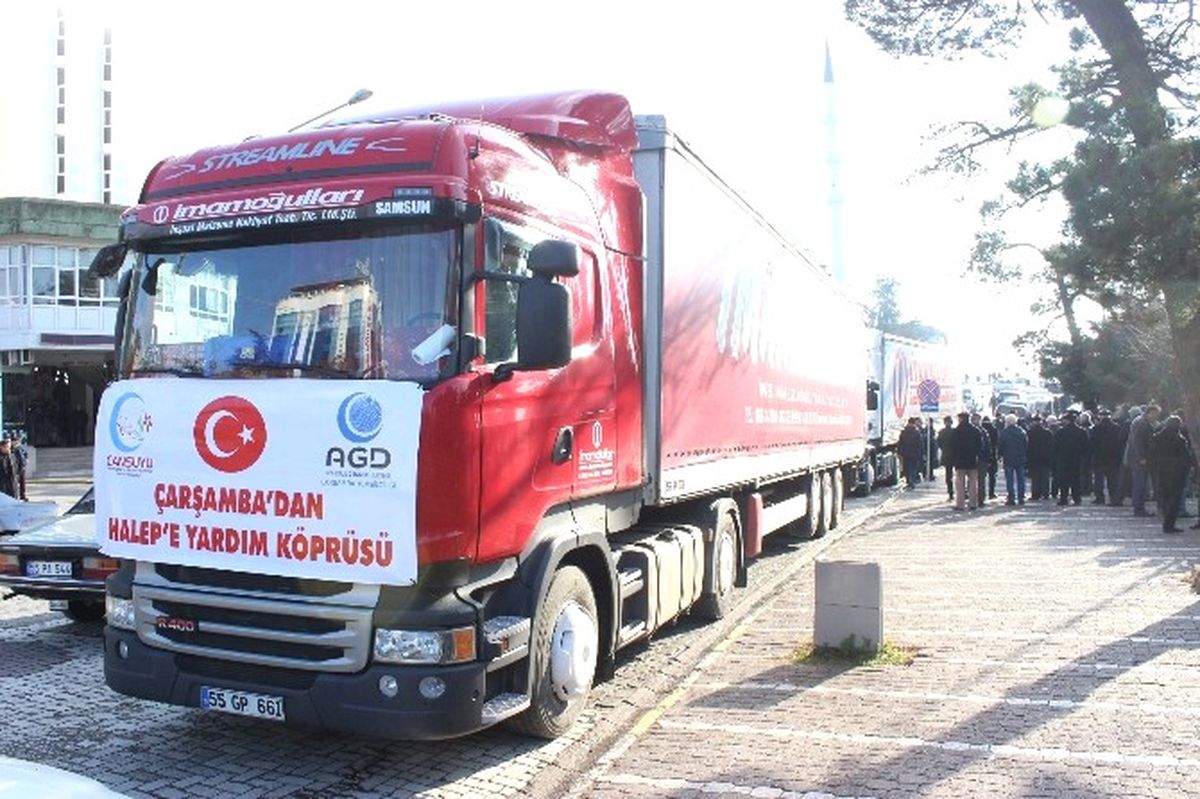 Çarşamba\'dan Halep\'e Yardım