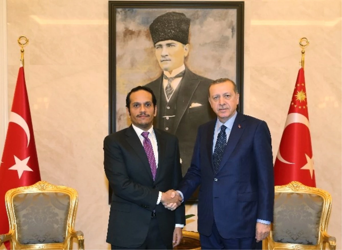 Cumhurbaşkanı Erdoğan, Katar Dışişleri Bakanını Kabul Etti