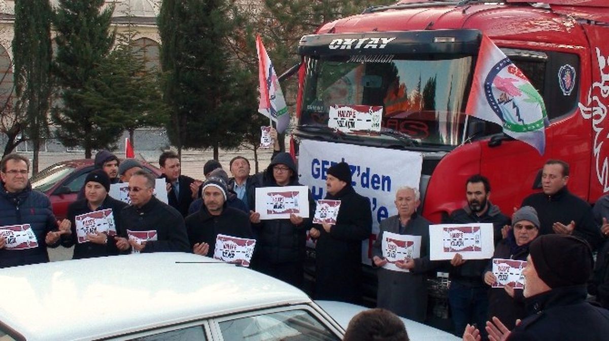 Gediz\'den Halep\'e Gıda ve Giyim Yardımı