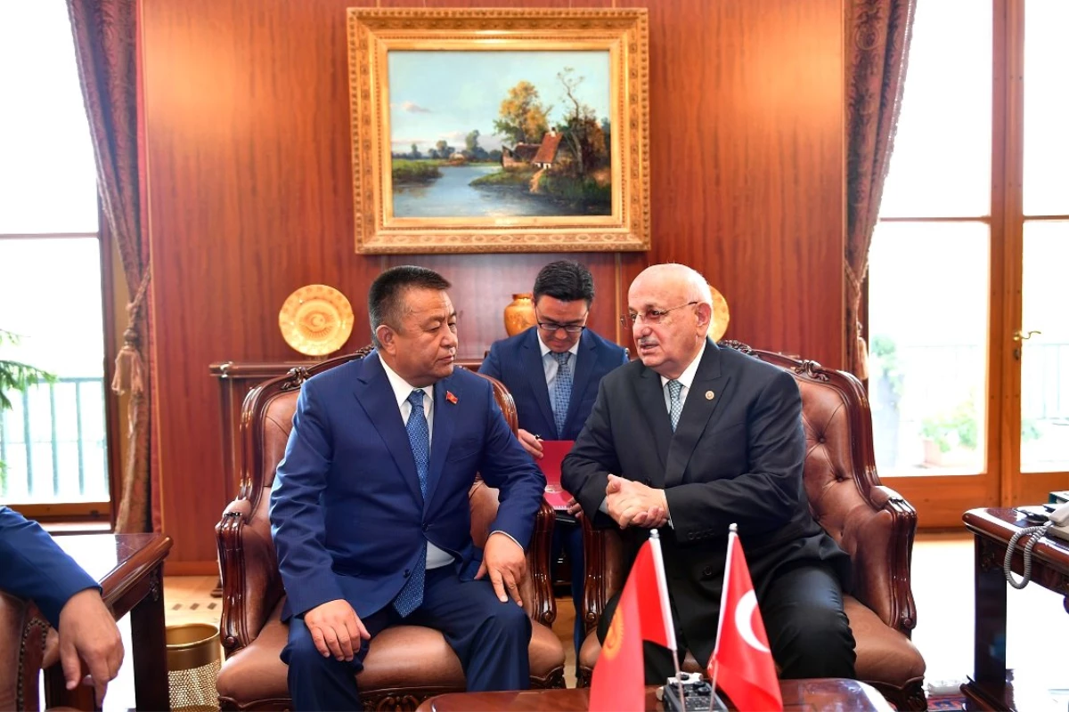 TBMM Başkanı Kahraman Kırgızistan Meclis Başkanı Tursunbekov ile Görüştü