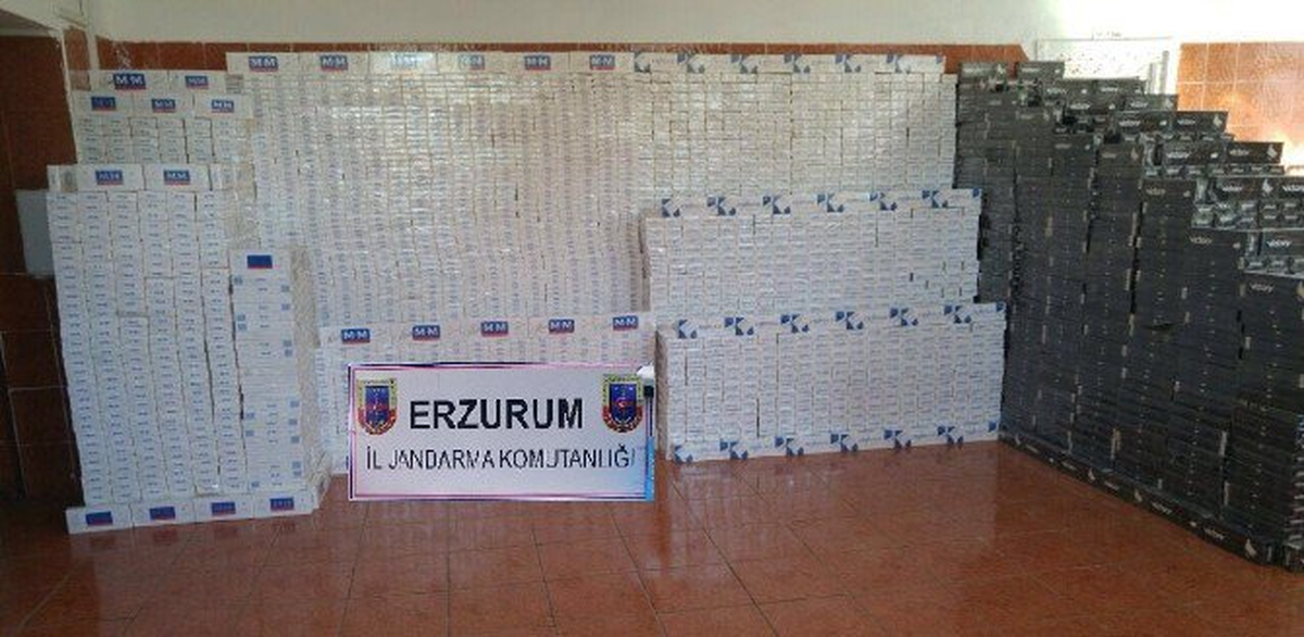 Erzurum\'da 10 Bin Paket Kaçak Sigara Ele Geçirildi