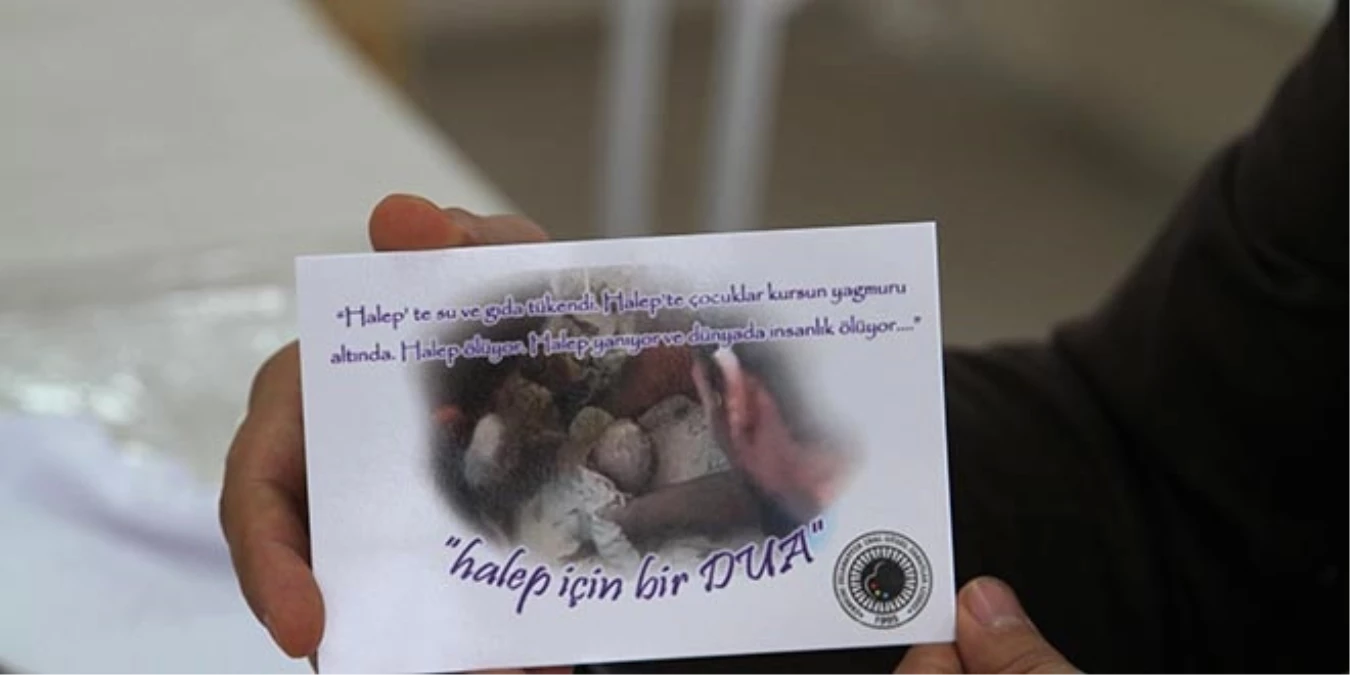 Öğretmen ve Öğrencilerden "Halep İçin Bir Dua" Projesi