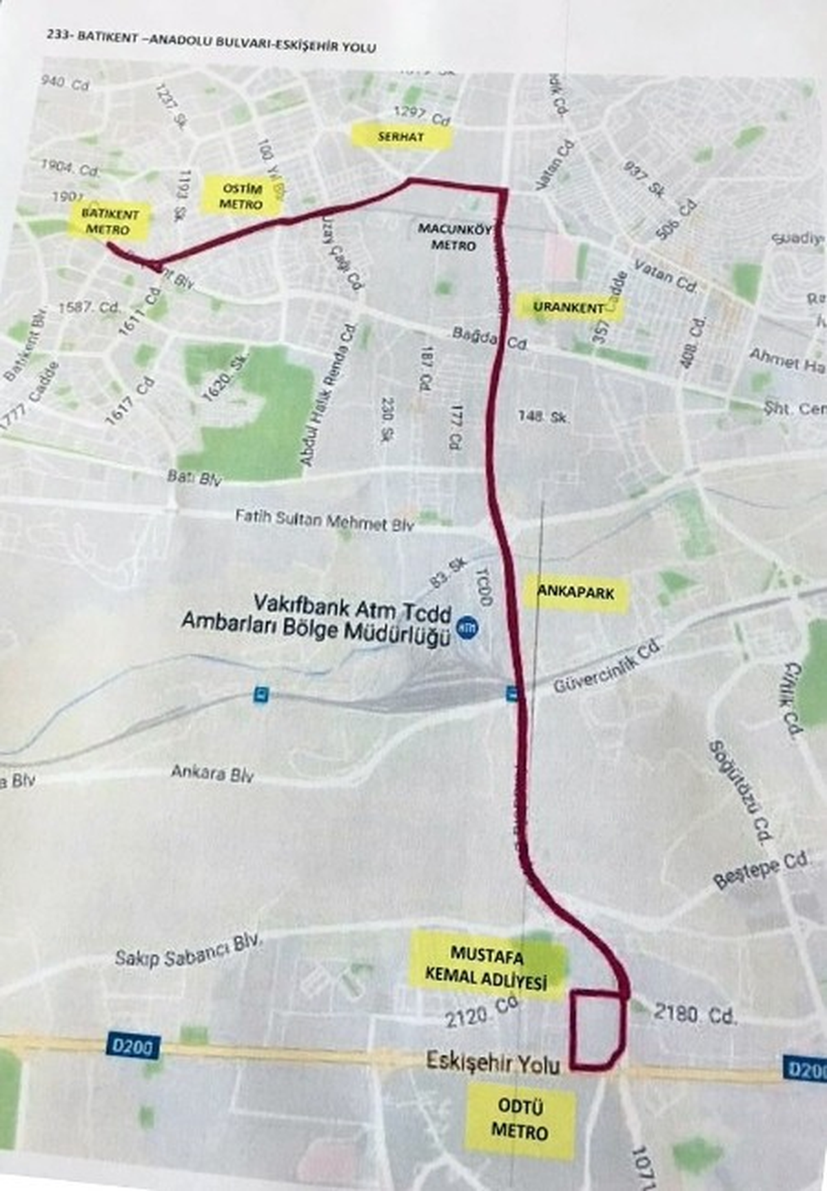 Ego Genel Müdürlüğü, Batıkent Metrosu Son Durak ile ODTÜ İstasyonu Arasında Çalışacak Direkt Otobüs...