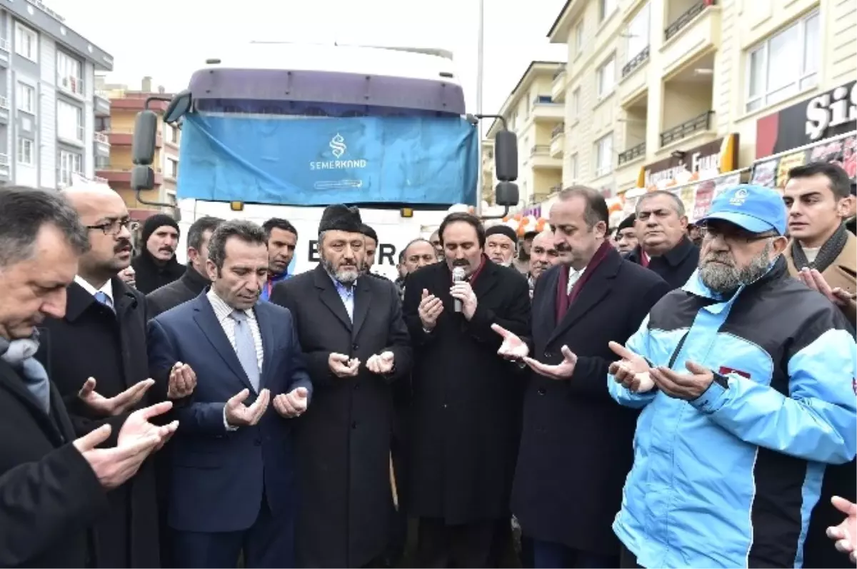 Halep İçin Toplanan Yardımlar Uğurlandı