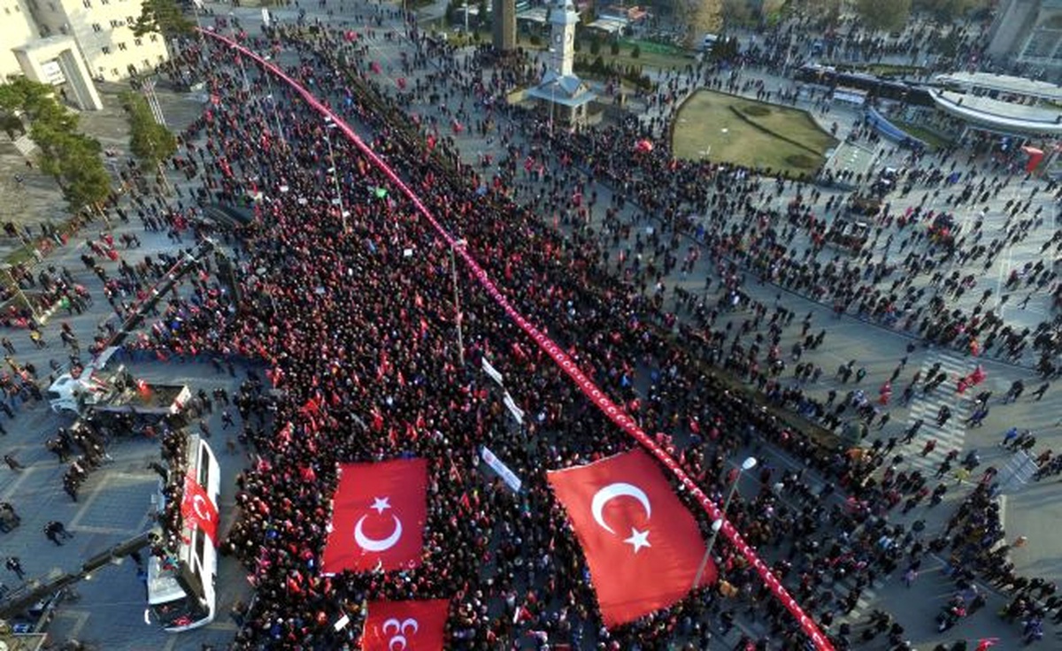 Kayseri\'de "Birlik Beraberlik Yürüyüşü"