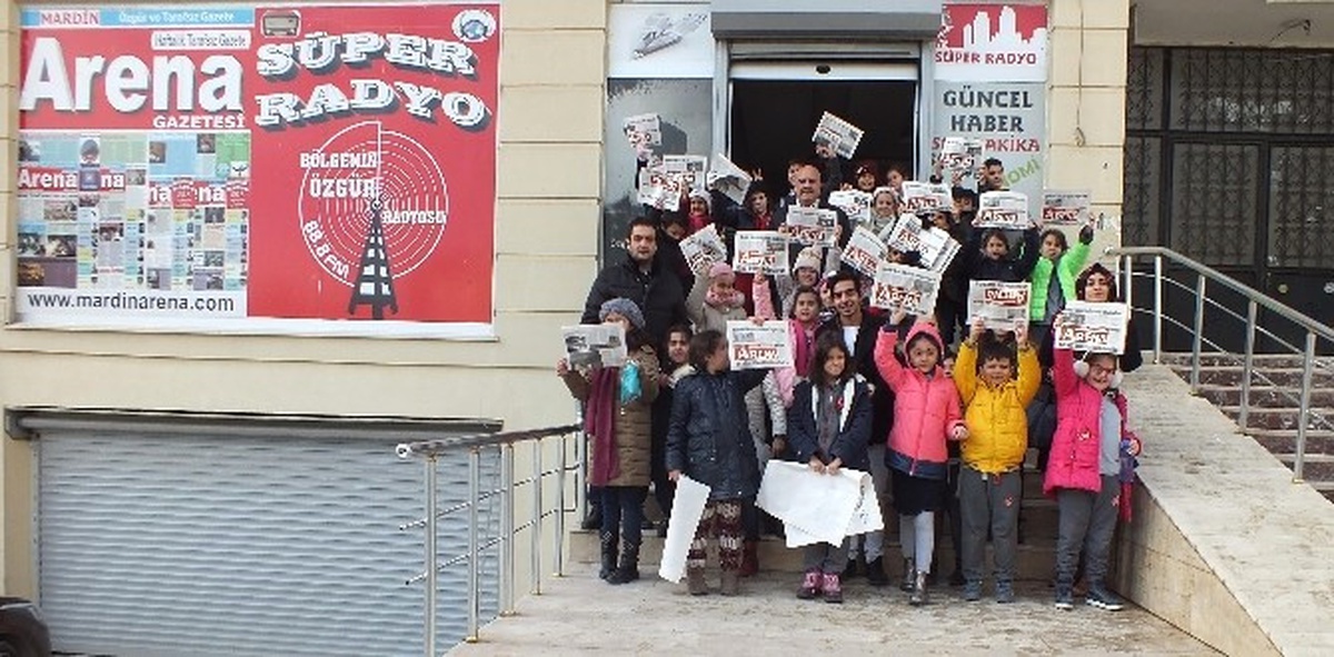 Minik Öğrencilerden Mardin Arena Gazetesi\'ne Ziyaret