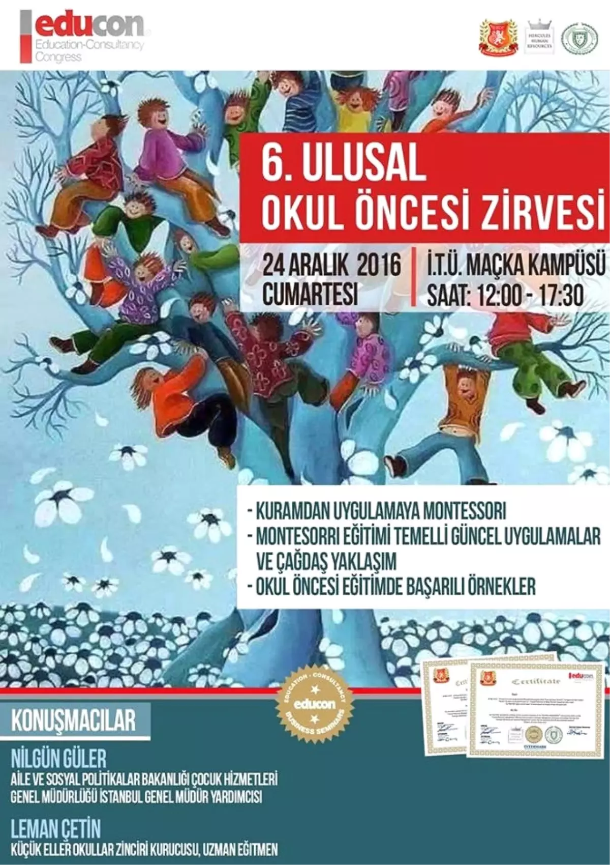 Sertifikalı 6. Ulusal Okul Öncesi Zirvesi: "Montessori"