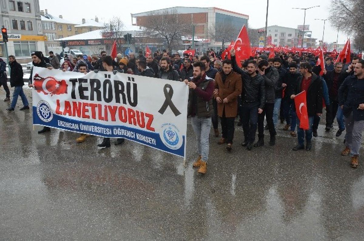 Erzincan da Teröre Lanet, Yürüyüşe Davet Mitingi