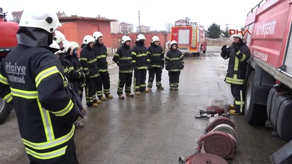 Tekirdağ Gönüllü Itfaiyeciler Eğitimde