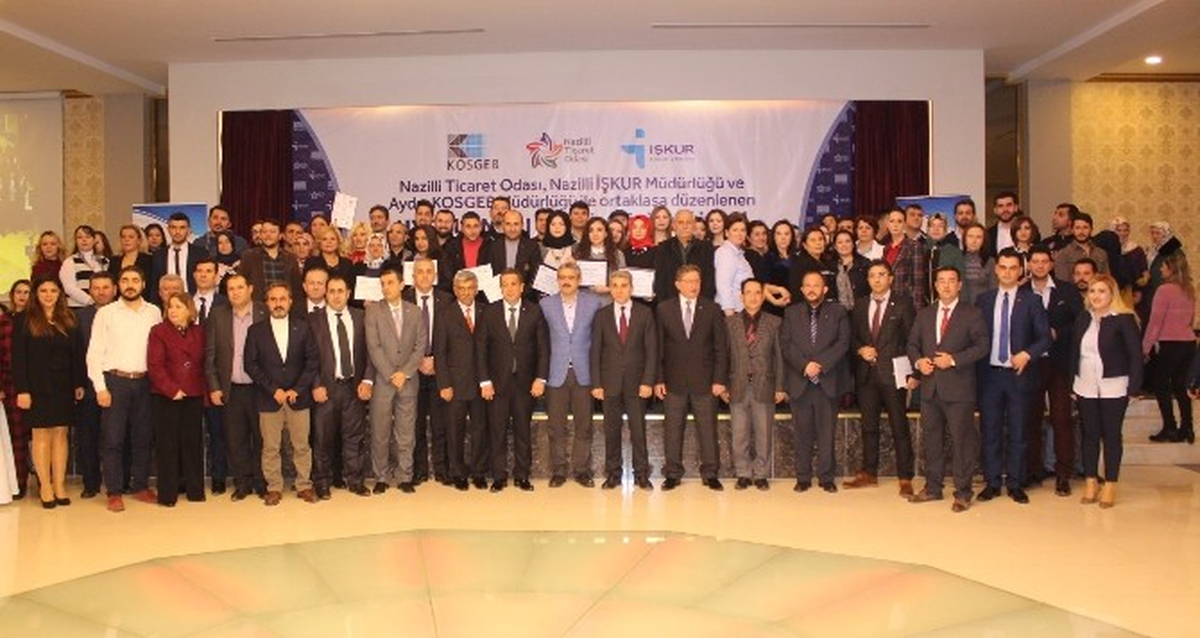 Nazilli\'de 350 Girişimci Sertifikalarını Törenle Aldı