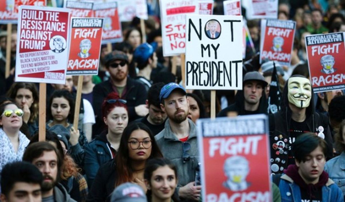 New York\'ta 20 Bin Kişilik Trump Protestosu