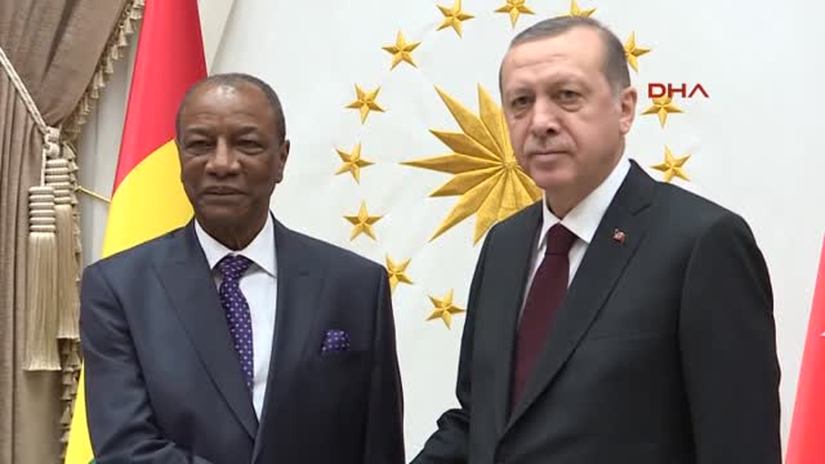 Cumhurbaşkanı Erdoğan, Gine Cumhurbaşkanı Alpha Conde\'yi Resmi Törenle Karşıladı