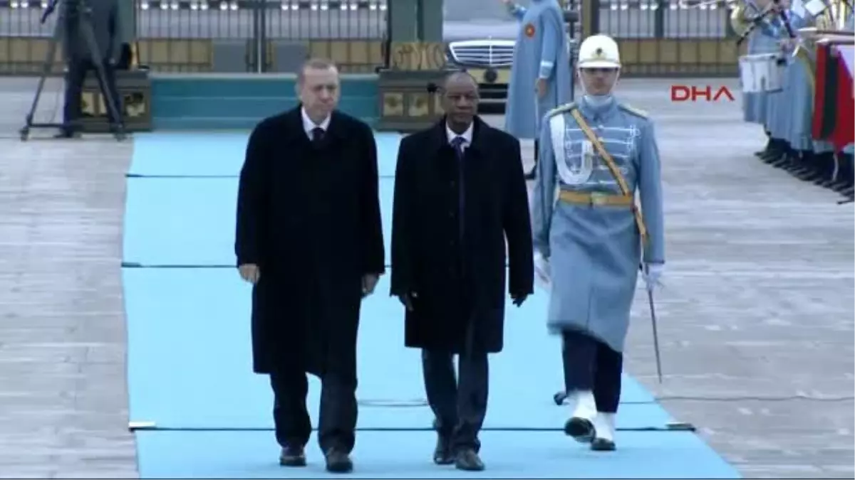 Cumhurbaşkanı Erdoğan, Gine Cumhurbaşkanı Alpha Conde\'yi Resmi Törenle Karşıladı