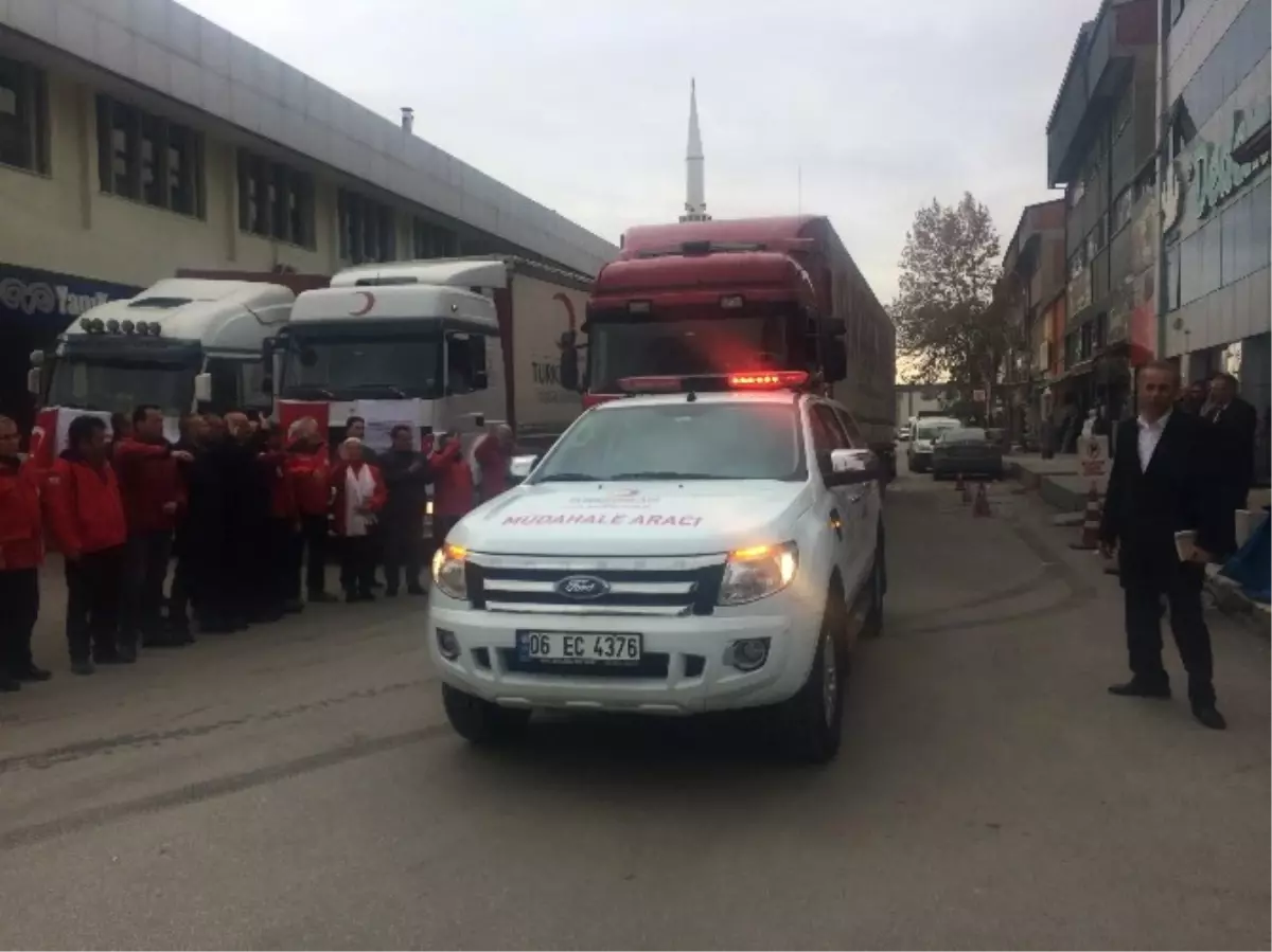 Gimat Esnafının 3 Yardım Tırı Halep İçin Yola Çıktı