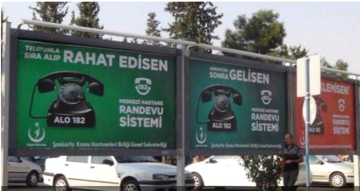 Hastanelerde Randevu Sistemine Afişli Tanıtım