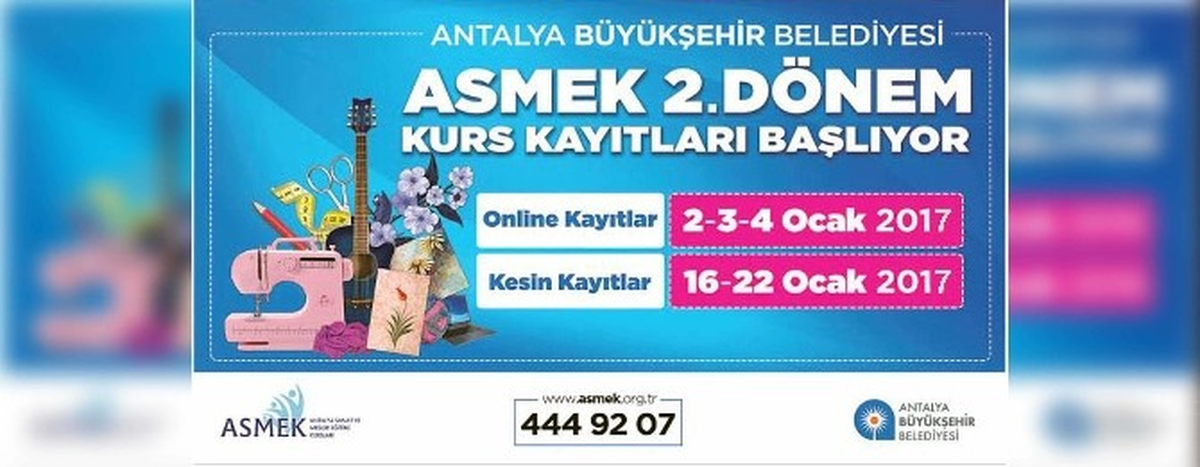 Asmek 2\'nci Dönem Kayıtları Başlıyor