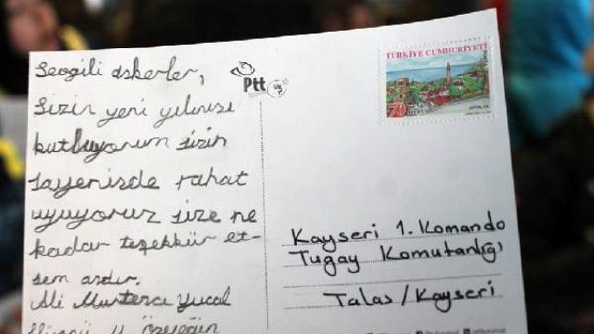 Iğdır Öğrenciler, Kayseri Dağ Komanda Birliğine Yılbaşı Kartı Gönderdi