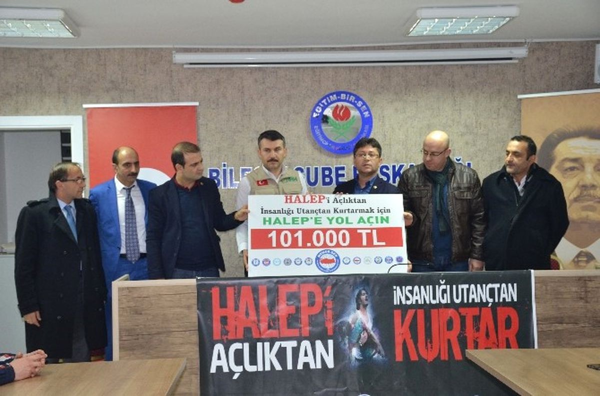 Memur-Sen\'den Halep\'e 3 Tır Yardım