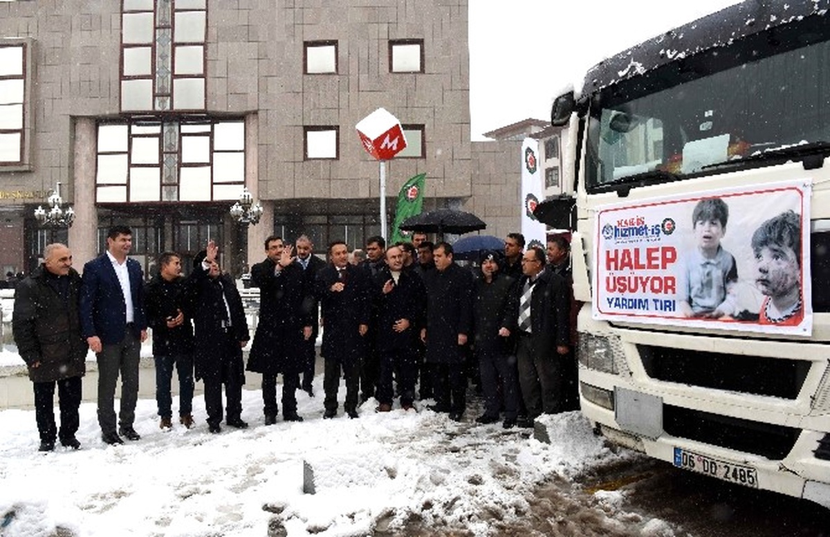 Halep\'e Yardım Tırları Keçiören\'den Yola Çıktı