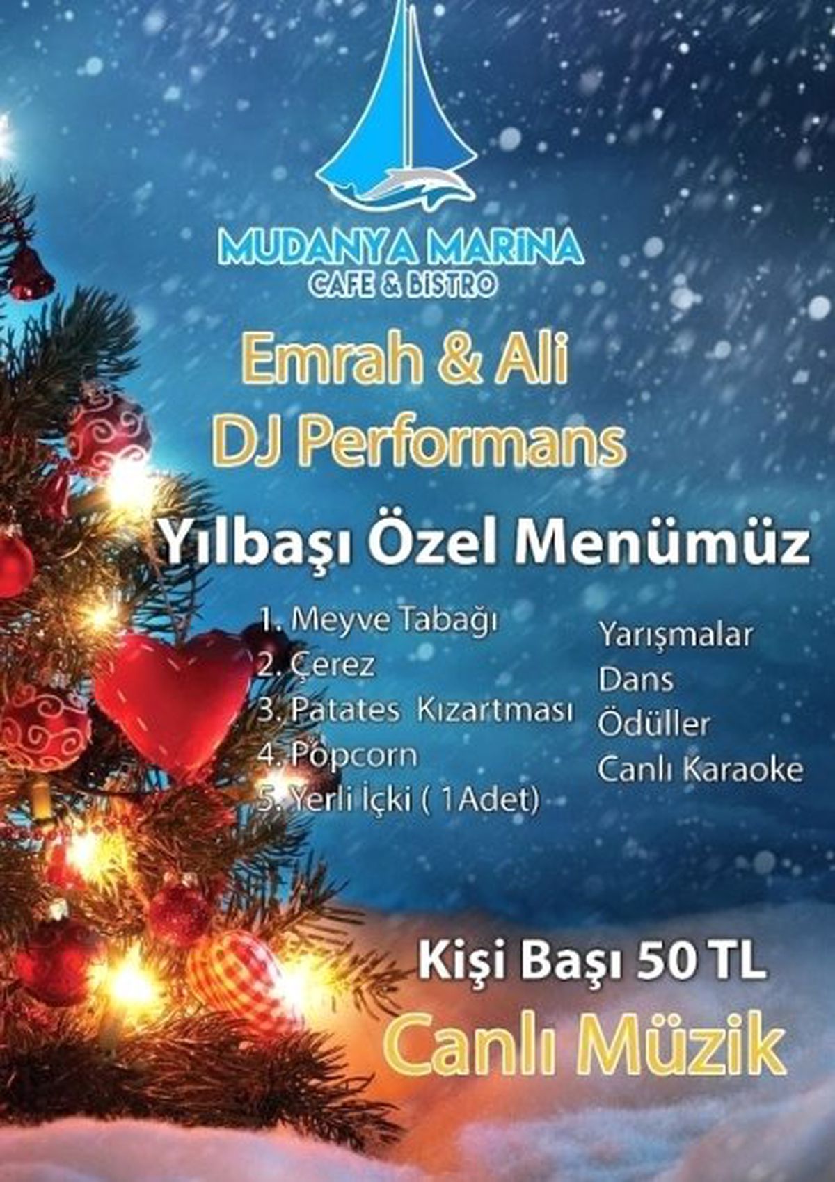 Mudanya Marina Bistro Yılbaşı Partisi