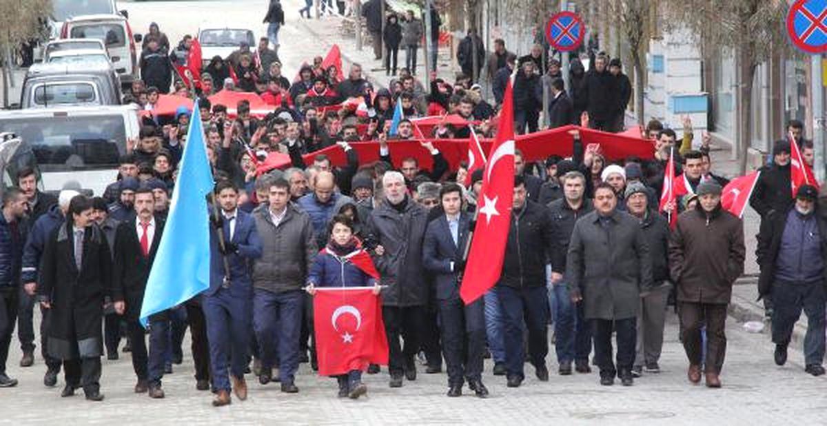Samsun\'da Teröre Lanet Şehide Dua Yürüyüşü