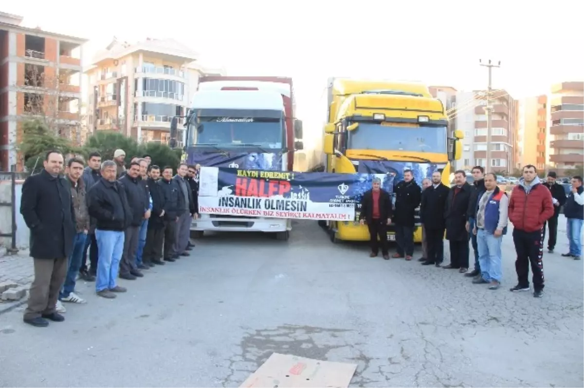 Halep İçin Yardım Tırları Yola Çıktı