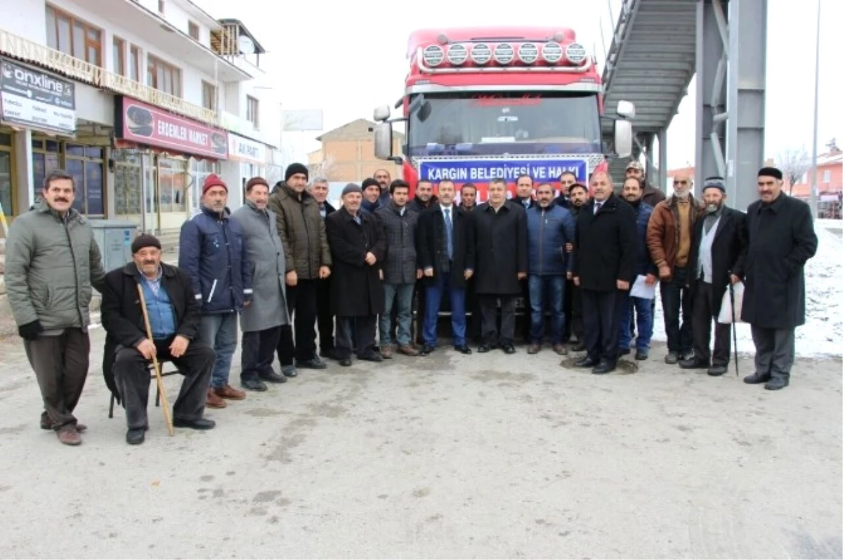 Erzincan Kyk\'dan Halep\'e 28 Ton Gıda Yardımı