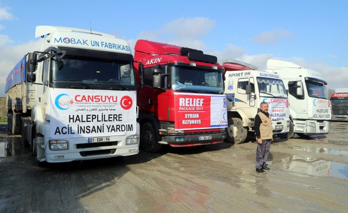 Halep\'ten Tahliye Edilen Sivillere Yardım