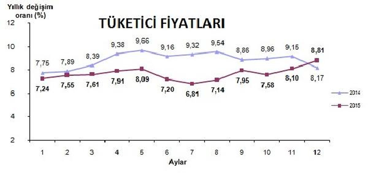 Tüketici Fiyatları Aralık\'ta Yüzde 1.64 Arttı, 2016 Enflasyonu Yüzde 8.53 (2)