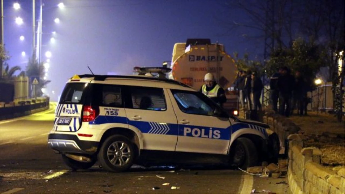 Aydın\'da Polis Aracının Kaza Yapması