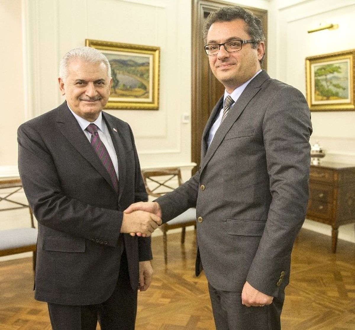 Başbakan Yıldırım, KKTC Ana Muhalefet Partisi Genel Başkanı Erhüman\'ı Kabul Etti