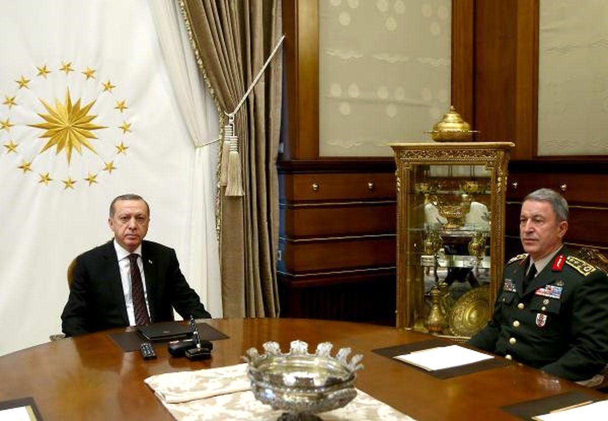 Cumhurbaşkanı Erdoğan, Genelkurmay Başkanı Akar\'ı Kabul Etti