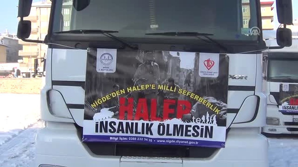 Niğde\'den Haleplilere 8 Kamyon Yardım